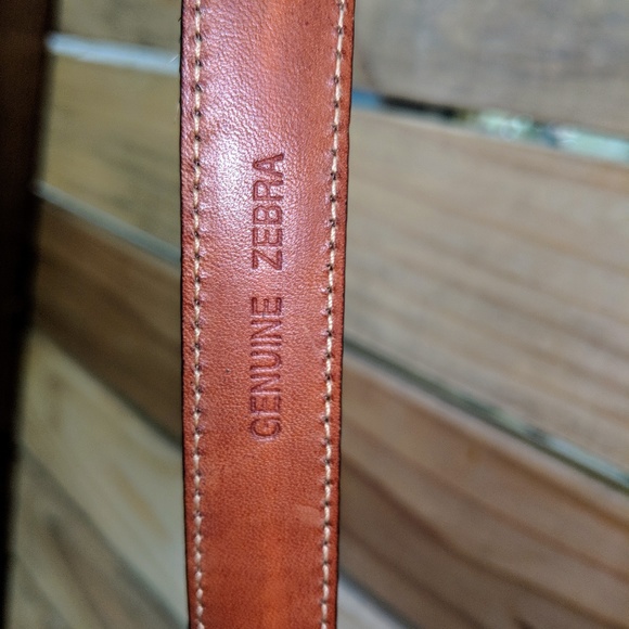 Ralph Lauren M Narrow Genuine Zebra Belt 31\